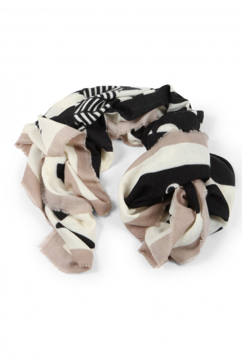 Codello Printed Square - black/offwhite/taupe