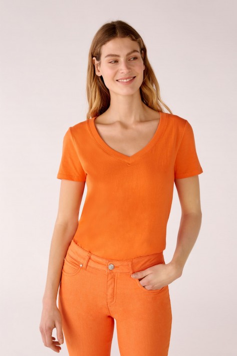 Oui V-Shirt - orange