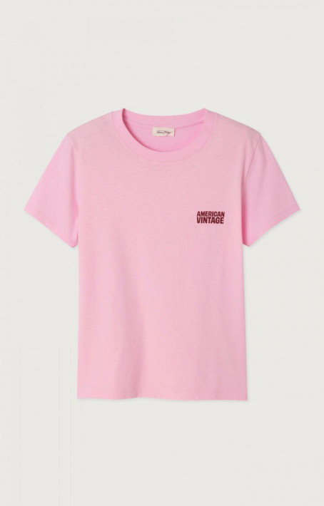 Amercian Vintage T-Shirt MC Ykobow - candy/rose