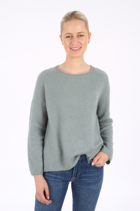 Hemisphere Cashmere-Pullover R-Neck - rosmarin