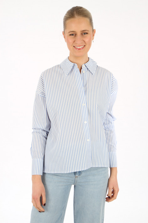Drykorn Bluse CLOELIA Stripe - hellblau/white