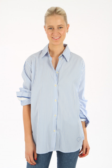 Fil Noir Bluse EVITA - sky