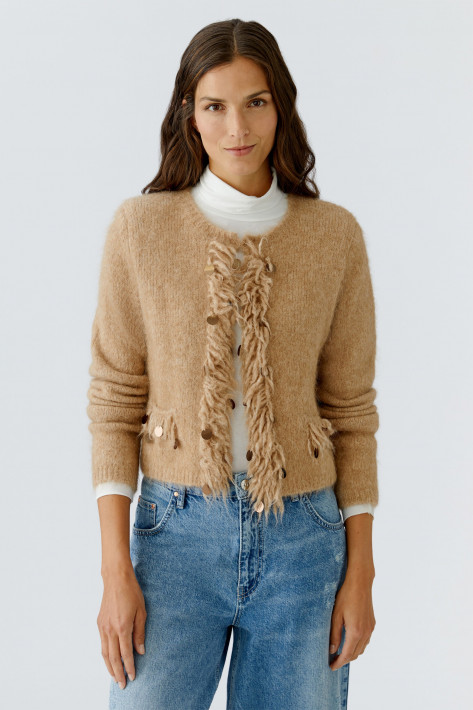 Oui Cardigan - beige/melange