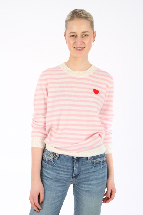 Love Future Pullover LOVE - offwhite/ rosa