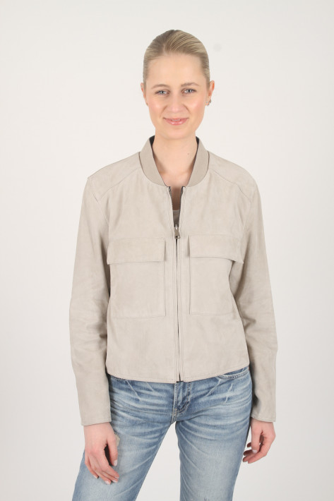 Oakwood Wende-Lederjacke Julia - beige/navy