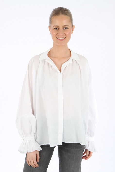 Fil Noir Bluse Georgina - white