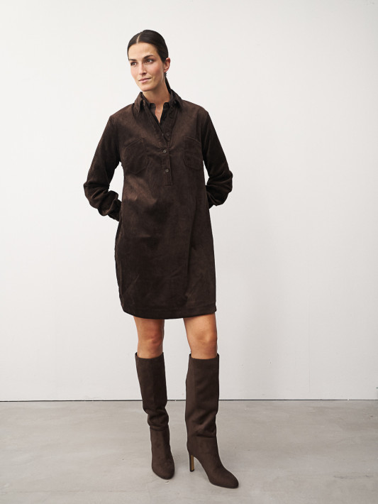 0039 Italy Kleid Marisa - dark brown