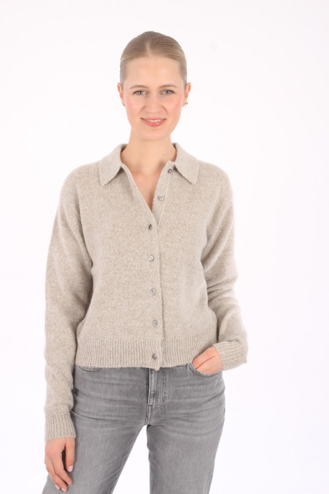0039 Italy Cardigan Gina - taupe mel