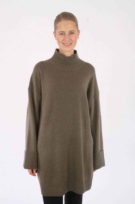 Juvia Cashmere Blend Dress Venya - burnt olive