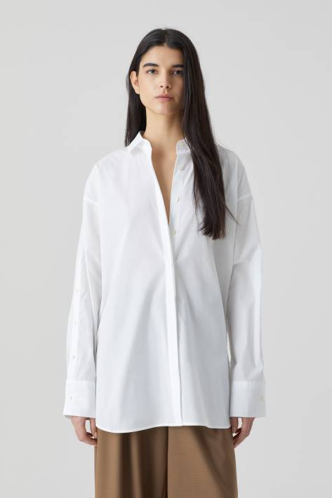 Closed Longbluse placket detail shirt - weiss