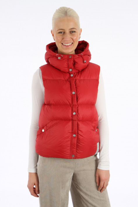 IQ Studio Short Puffer Vest Ellen - barberry red