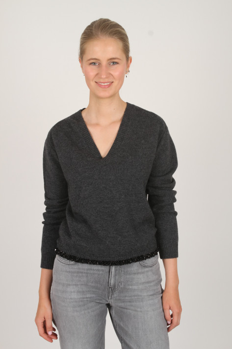 Semicouture V-Pulli - anthra