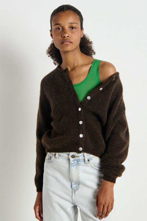 American Vintage Cardigan Vitow - coffee melange