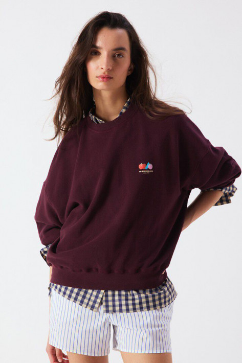 American Vintage Sweat ATUBAY - bordeaux