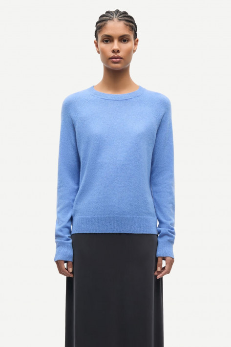 Samsoe & Samsoe Kaschmir-Pullover Boston - bel air blue