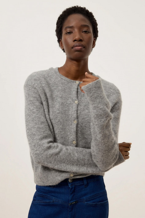 Closed Crew-Neck-Cardigan - light grey mel.