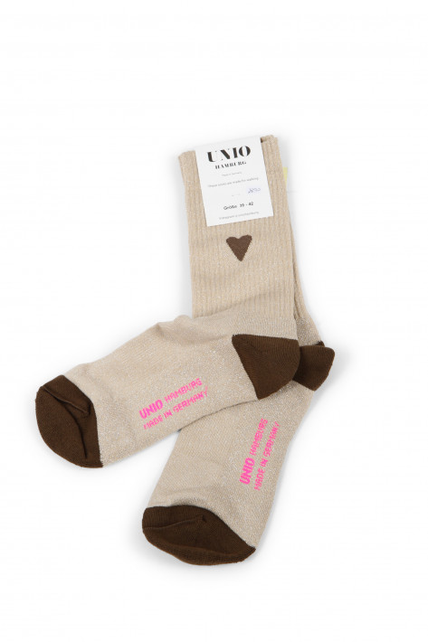 Unio Socken Love - toast/brown