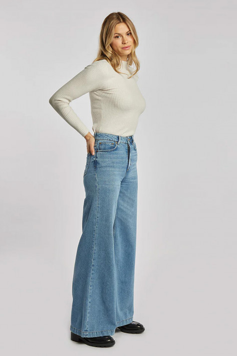 Goldgarn Jeans Luisenpark Palazzo - vintageblue