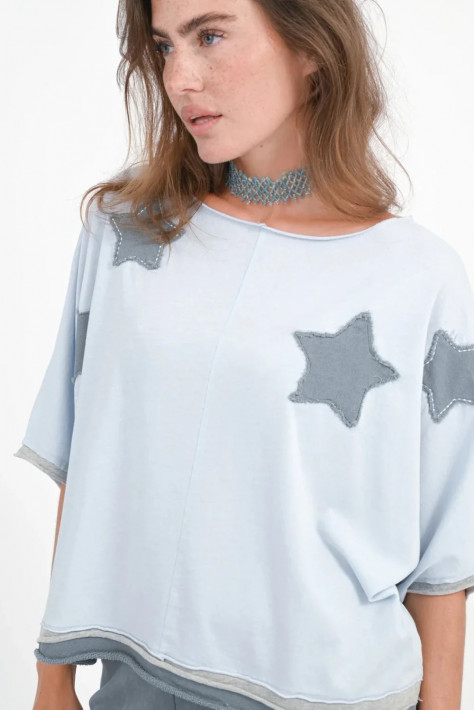 Love Joy Victory T-Shirt Rumbia - blueice / lightblue