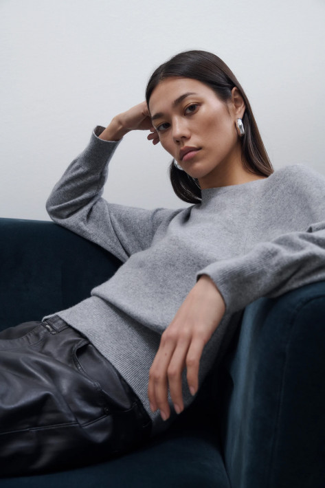 Closed Cashmere Pullover - light grey mel.