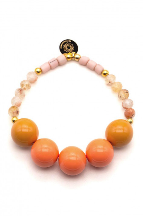 Schmückstück Armband Mala Single MANDARINA CRUSH