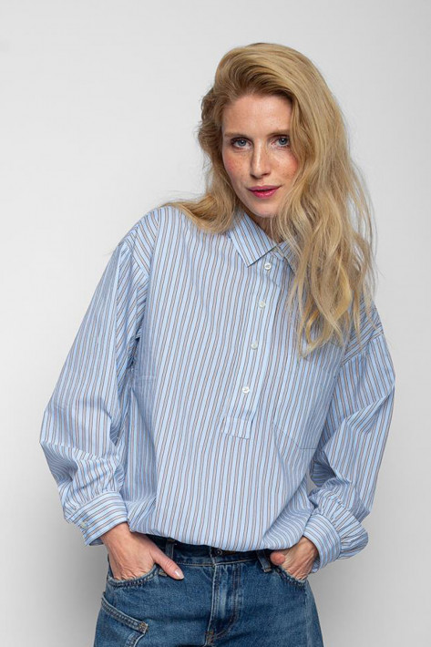 Emily van den Bergh Hemdbluse - bleu/stripe