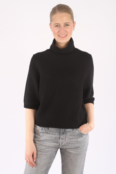 Oui Halbarmpullover - black