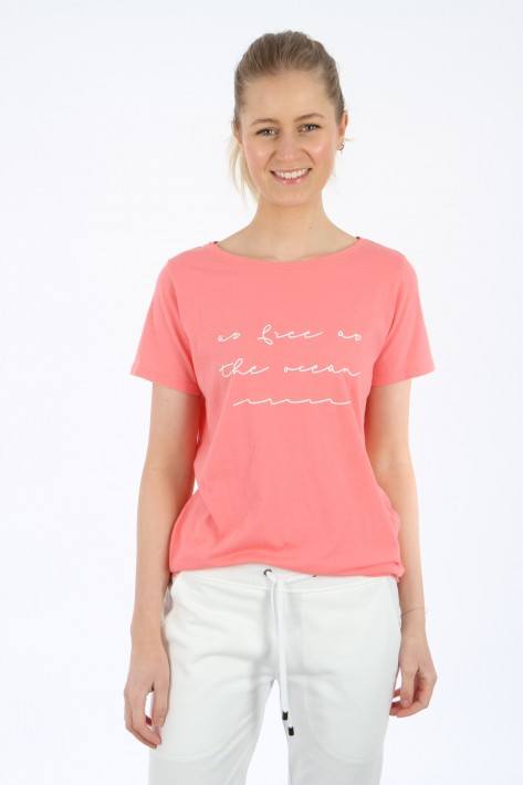 Juvia T-Shirt as free as the ocean - pink coral