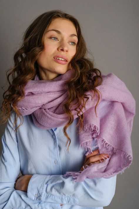 Bakaree Cashmere-Schal - lavender frost