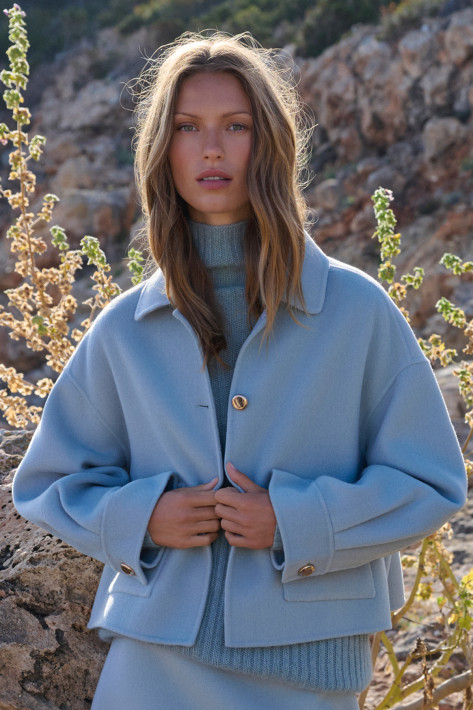 Hemisphere Wolljacke Honka - lightblue