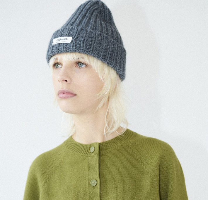 Le Bonnet Beanie Logo - slate grey