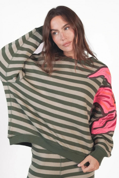 Love Joy Victory Wende-Sweatshirt Honi - thyme/pussywillow gray