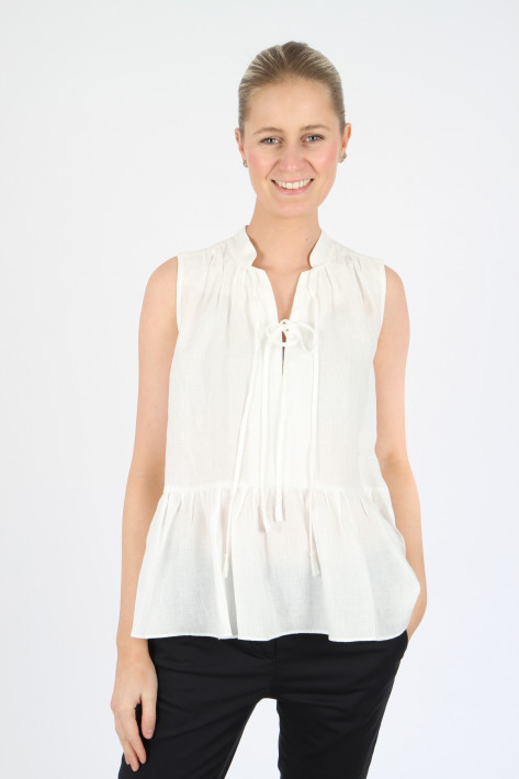 Hemisphere Leinen-Top - offwhite