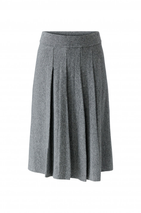 Oui Falten-Strickrock - grey