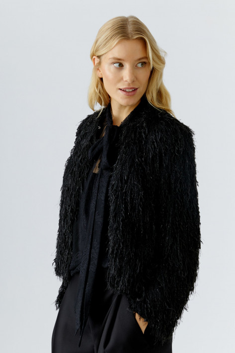 Oui Zottel-Jacke - black