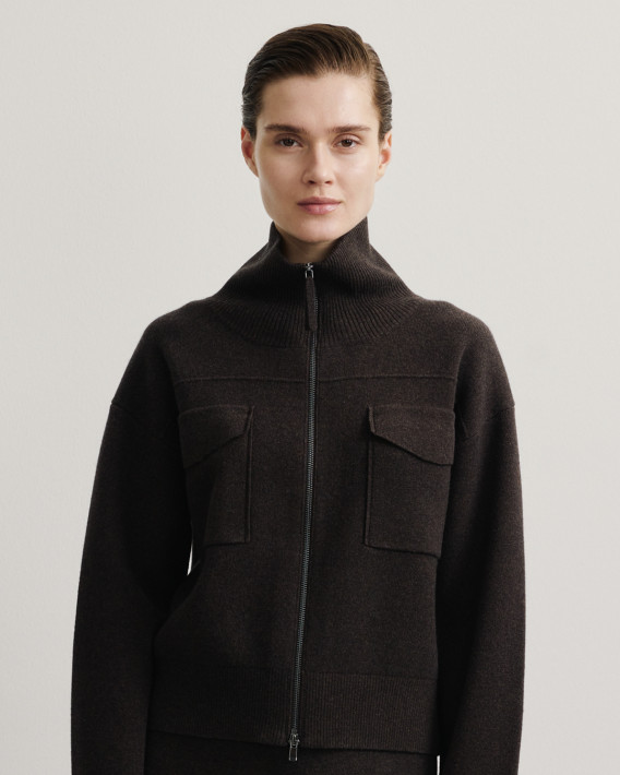 FFC Fashion Zip-Cardigan Lee - brown