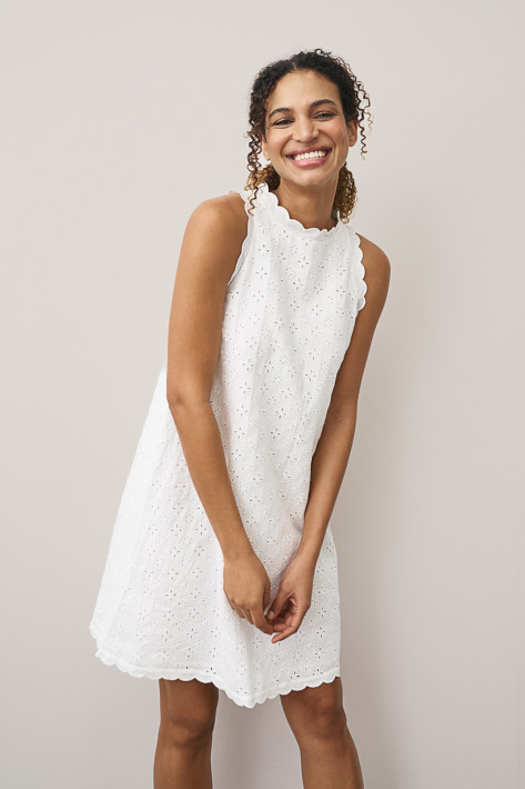 0039 Italy Leinenkleid Barby - white