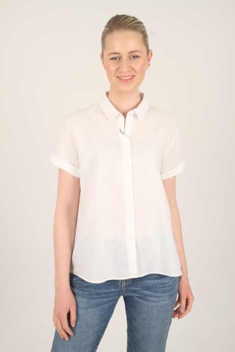 Fil Noir Leinenbluse SELINA - white