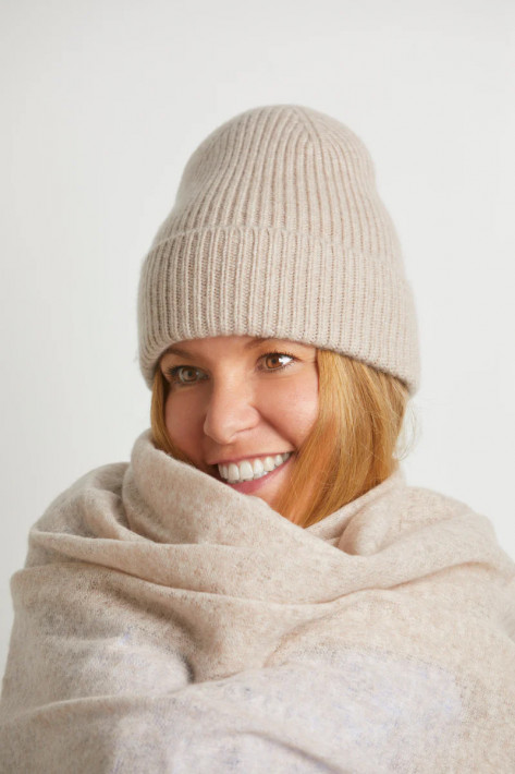Bakaree Cashmere-Beanie - beige-melange