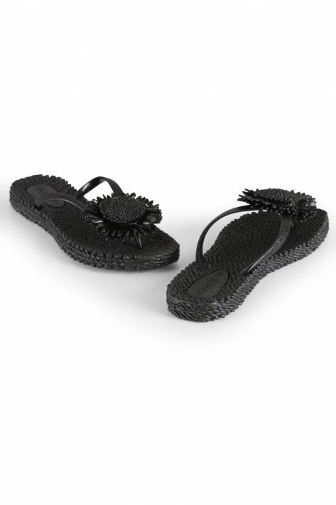 Ilse Jacobsen Flip Flop Cheerful - black flower