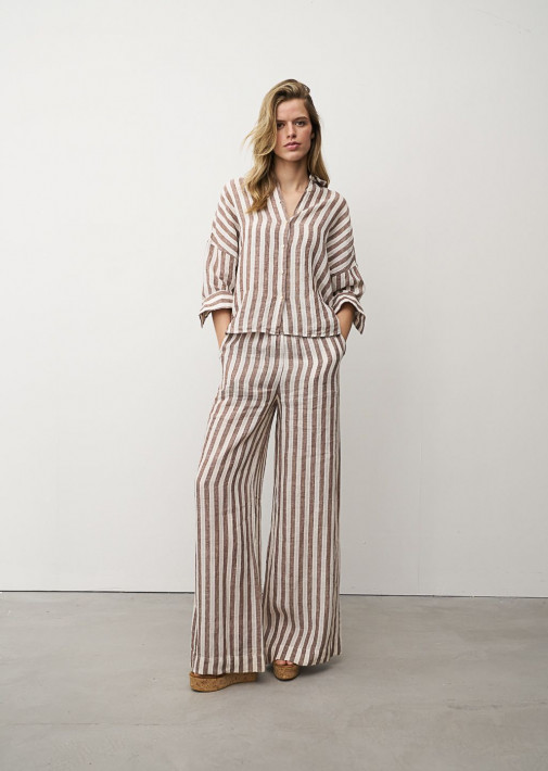 0039 Italy Leinenhose - striped