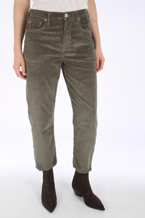 True Religion Cordhose Hope Bow Leg - olive