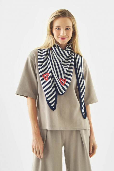 Codello Triangle Stripes Hearts - blue